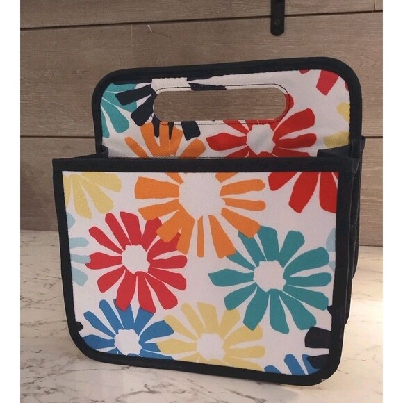 Thirty-One Organizer Double Duty Caddy In Bloomin Bouquet Retired Crafts Makeup - Picture 3 of 7